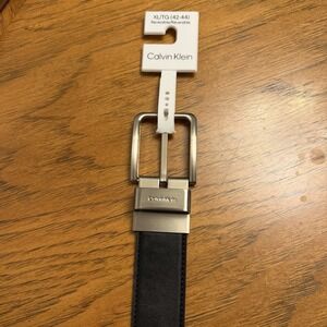 Calvin Klein Reversible‎ Leather Belt Black Brown XL 42–44 NWT